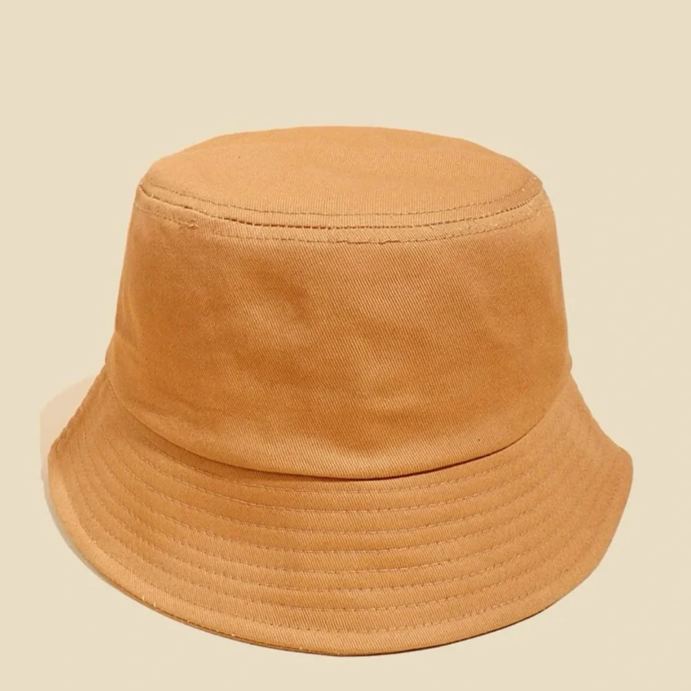 Y2K Solid Carmel Bucket Hat